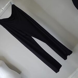Contemporary edge sz L black poly spandex flare leg pants